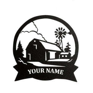 Farm Scene Custom Sign - LoneTree Designs