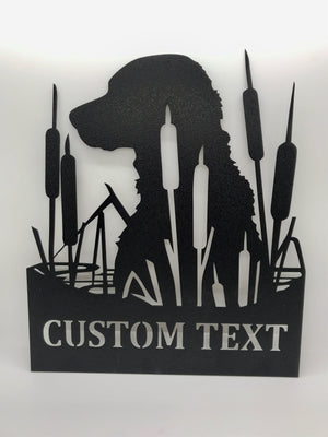 Lab in Cattails Custom Sign - LoneTree Designs