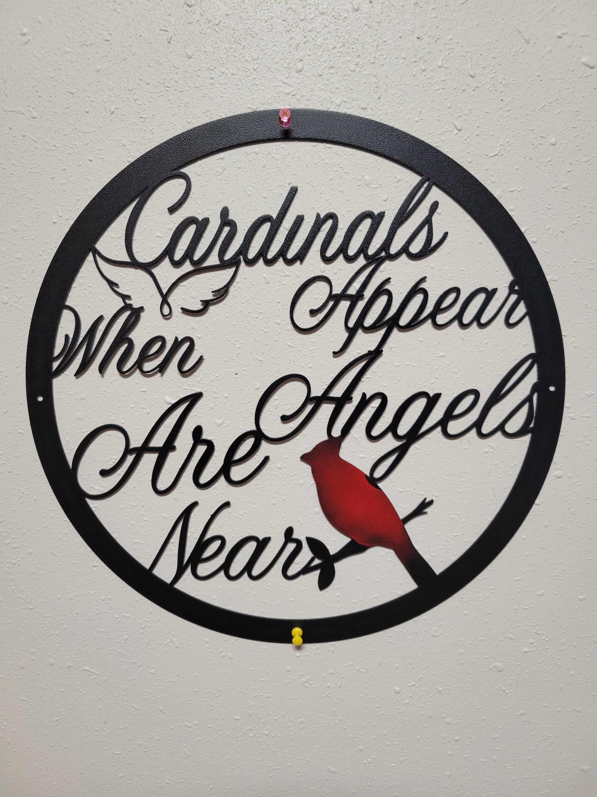Cardinals appear when angels are near