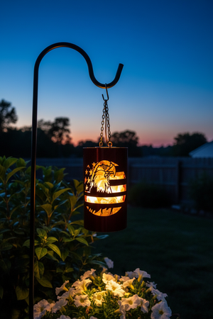 Hanging Patriotic Eagle and Flag 250th Luminary Lantern