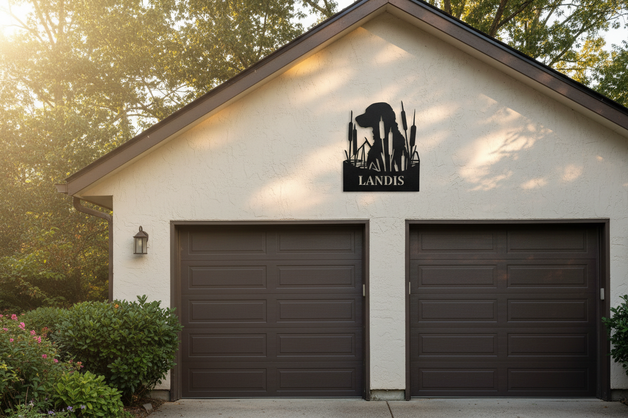 Lab in Cattails Custom Sign