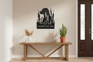 Lab in Cattails Custom Sign