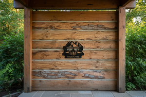 Custom mountain campfire sign