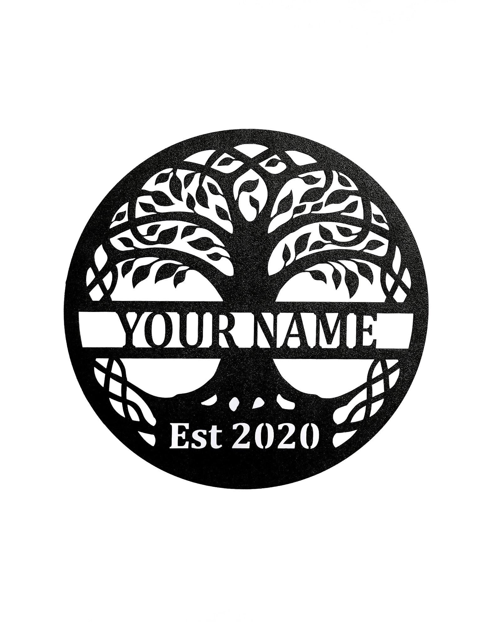 Tree of Life w Name and Established - LoneTree Designs