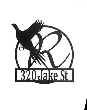Pheasant with Monogram/address - LoneTree Designs