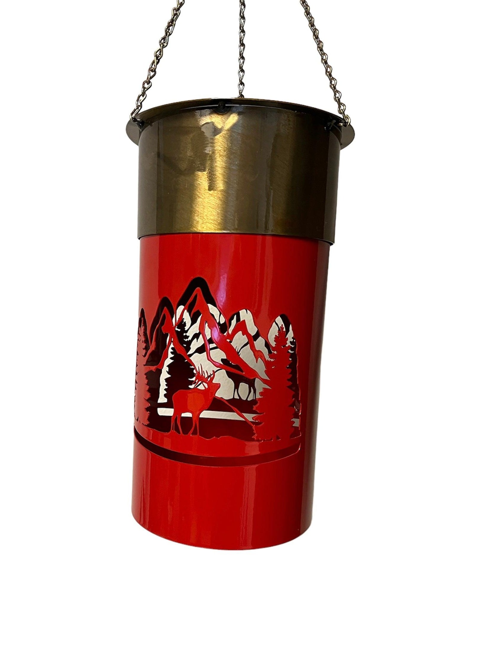 Shot Gun Shell Luminary Hanging Elk