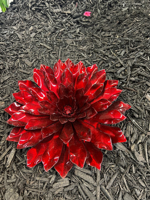 steel succulents Metal Succulent Red
